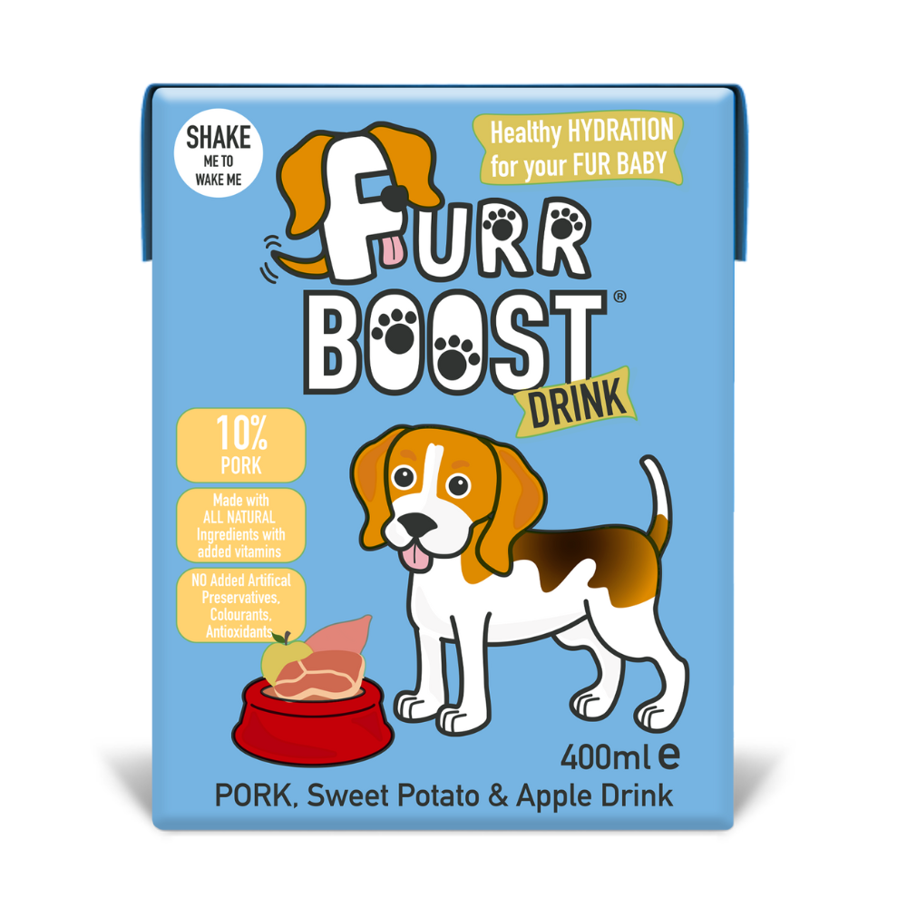 Fur Boost 狗狗飲品 - 豬肉、紅薯和蘋果 400ml(盒裝)
