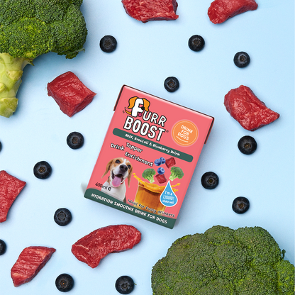 Fur Boost drink for dogs - Beef, Broccoli and Blueberry 400ml (carton)