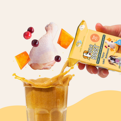 Fur Boost drink for dogs - Chicken, Butternut Squash and Cranberry 400ml (carton)