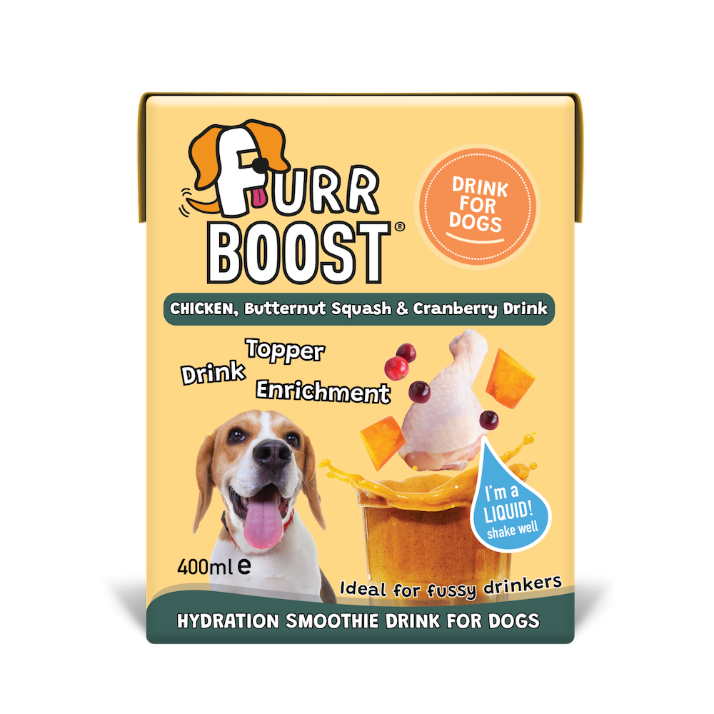 Fur Boost drink for dogs - Chicken, Butternut Squash and Cranberry 400ml (carton)