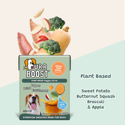 Fur Boost drink for dogs - Vegan Plant-Based 400ml (carton)