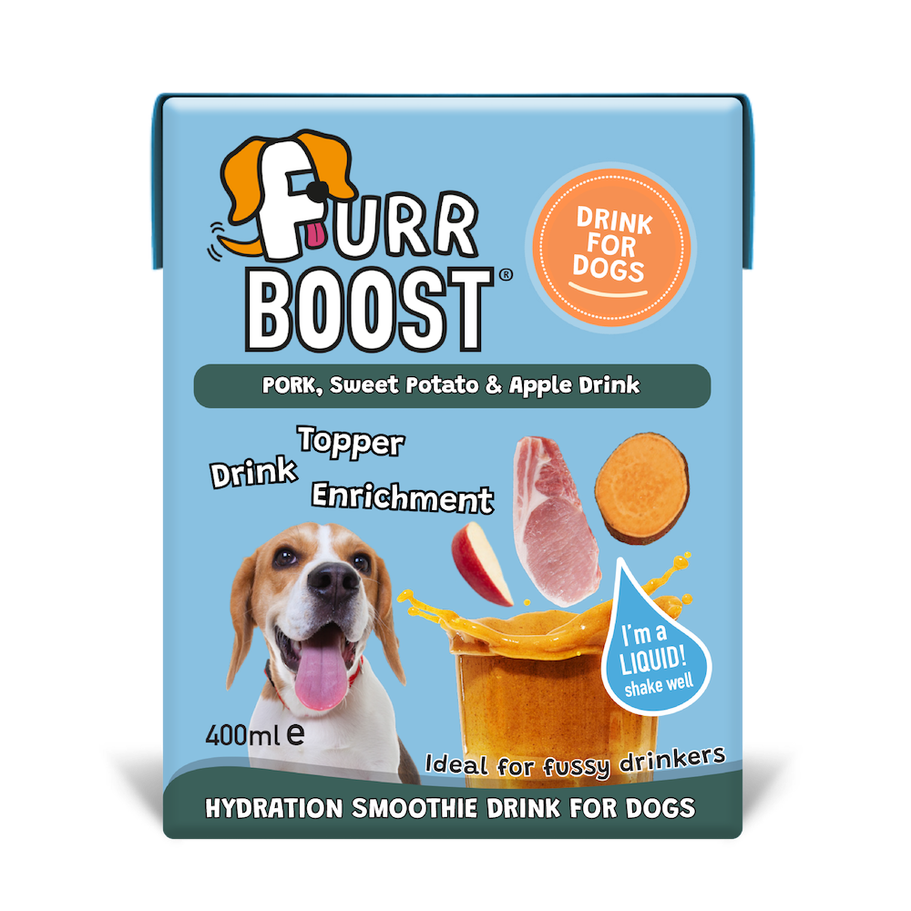 Fur Boost drink for dogs - Pork, Sweet Potato and Apple 400ml (carton)