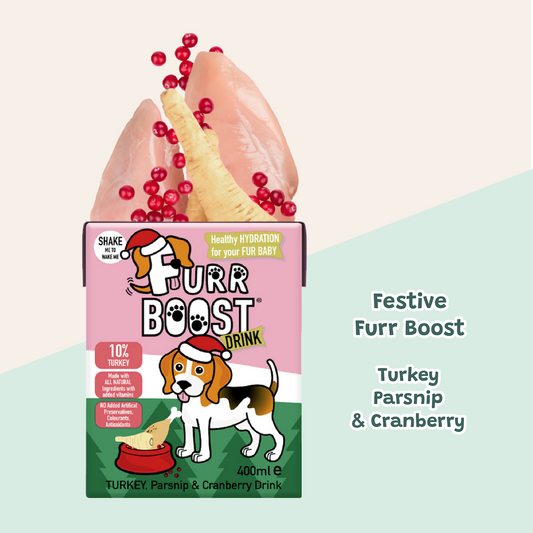 Fur Boost drink for dogs - Turkey, Parsnip & Cranberry 400ml (carton)