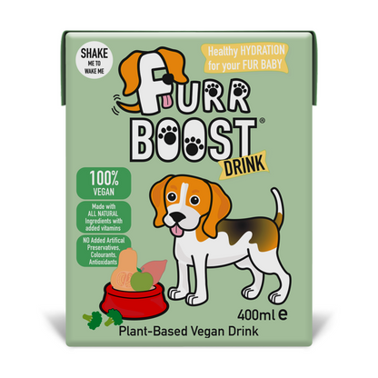 Fur Boost drink for dogs - Vegan Plant-Based 400ml (carton)